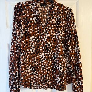 Halogen Polka Dot Women's Blouse Top